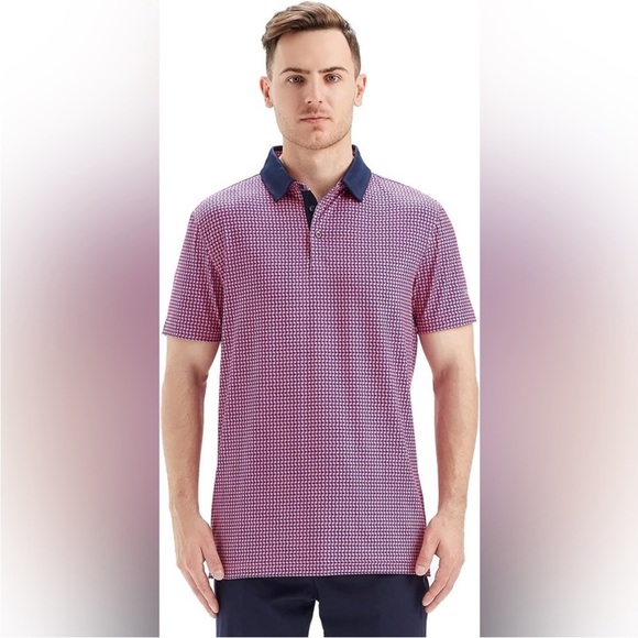 Maelreg Other - SOLD - Maelreg Pink & Navy Performance Golf Polo Size M NWOT